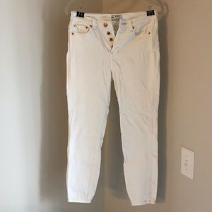 Free People High Rise White Jeans
